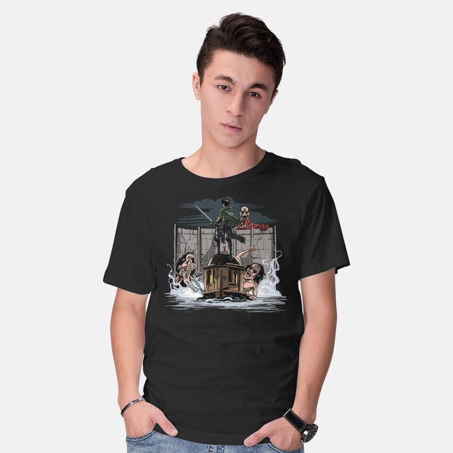 Wanderer Above The Sea Of Titans-Mens-Basic-Tee-zascanauta