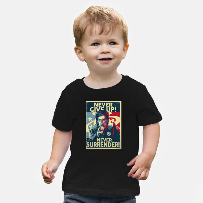 Never Give Up-Baby-Basic-Tee-daobiwan