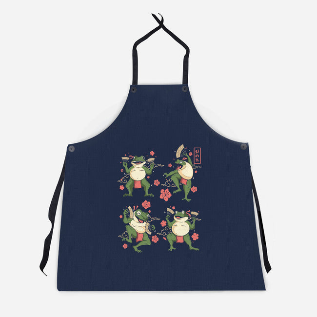 Dance Of The Toads Ukiyo-e-Unisex-Kitchen-Apron-constantine2454