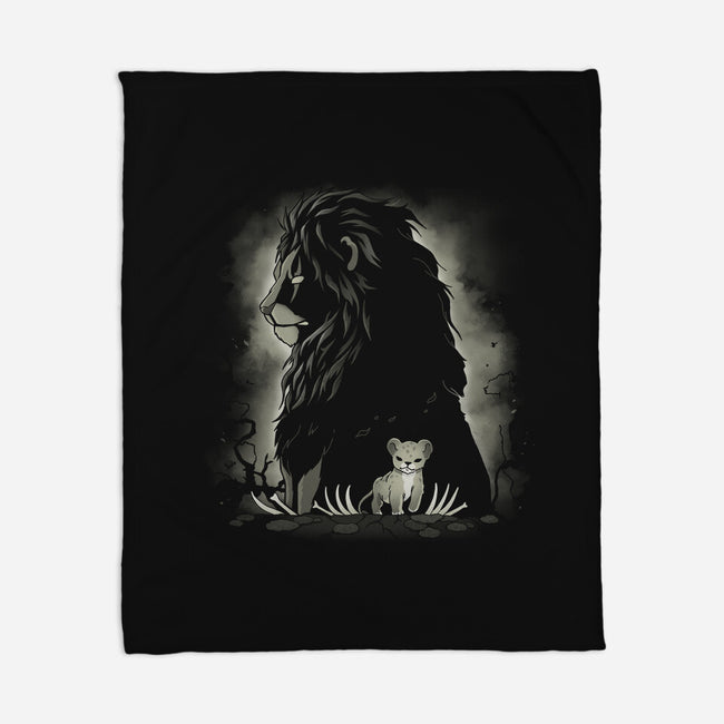 Darkness Lion-None-Fleece-Blanket-Vallina84