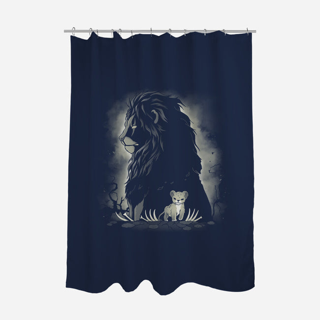 Darkness Lion-None-Polyester-Shower Curtain-Vallina84