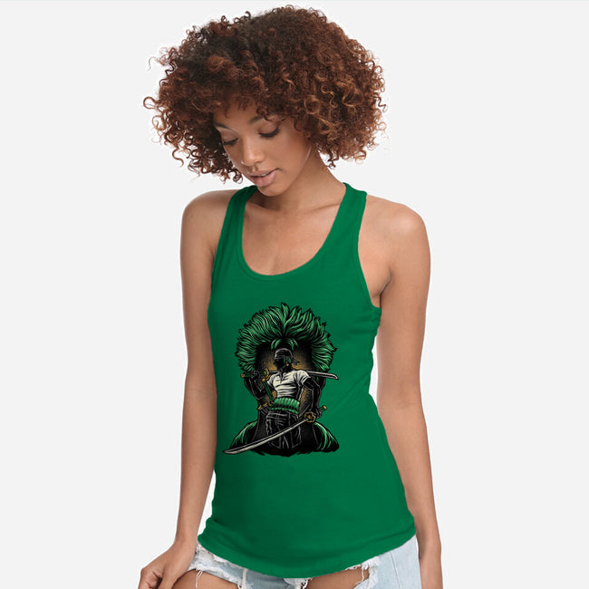 Pirate Hunter Fury-Womens-Racerback-Tank-glitchygorilla