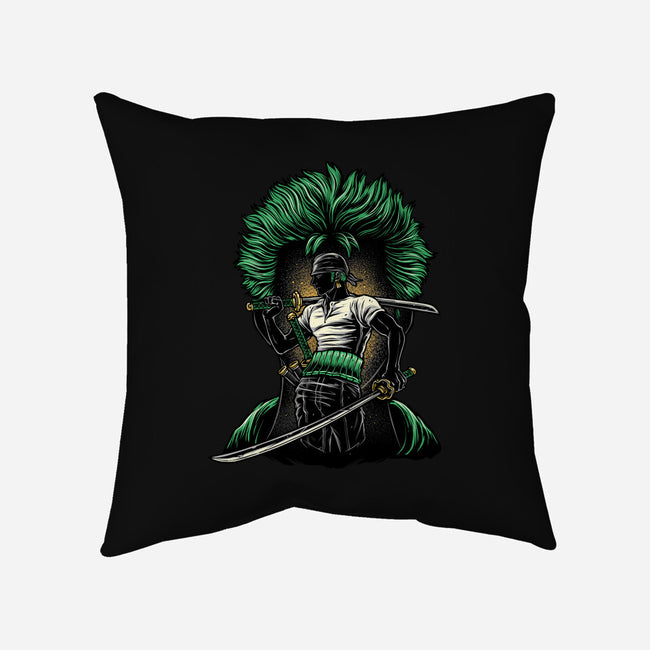 Pirate Hunter Fury-None-Removable Cover w Insert-Throw Pillow-glitchygorilla