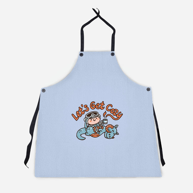 Lets Get Cozy-Unisex-Kitchen-Apron-Wenceslao A Romero