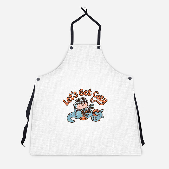 Lets Get Cozy-Unisex-Kitchen-Apron-Wenceslao A Romero