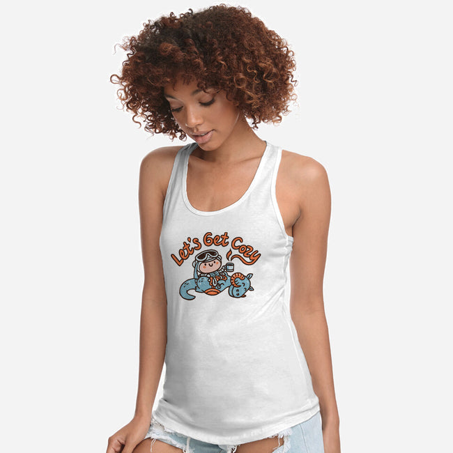 Lets Get Cozy-Womens-Racerback-Tank-Wenceslao A Romero