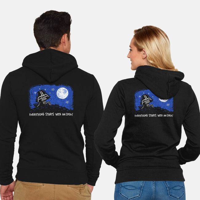 Everything Starts With An Idea-Unisex-Zip-Up-Sweatshirt-Wenceslao A Romero