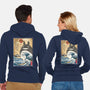 My Neighbor In Japan Woodblock-Unisex-Zip-Up-Sweatshirt-DrMonekers