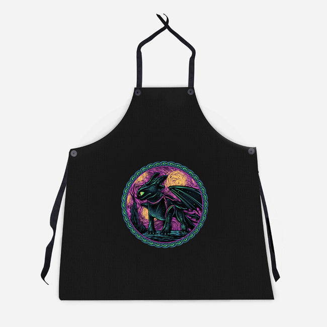 Fury Of The Night Sky-Unisex-Kitchen-Apron-glitchygorilla