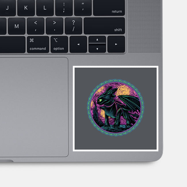 Fury Of The Night Sky-None-Glossy-Sticker-glitchygorilla