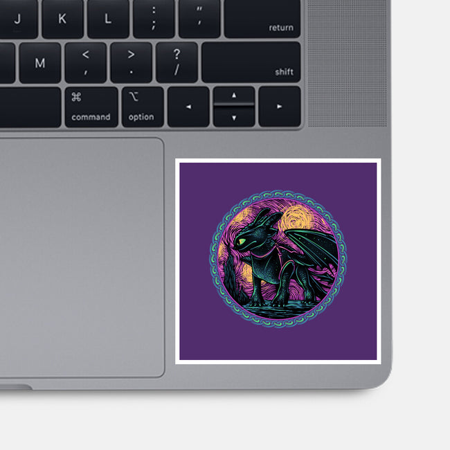 Fury Of The Night Sky-None-Glossy-Sticker-glitchygorilla