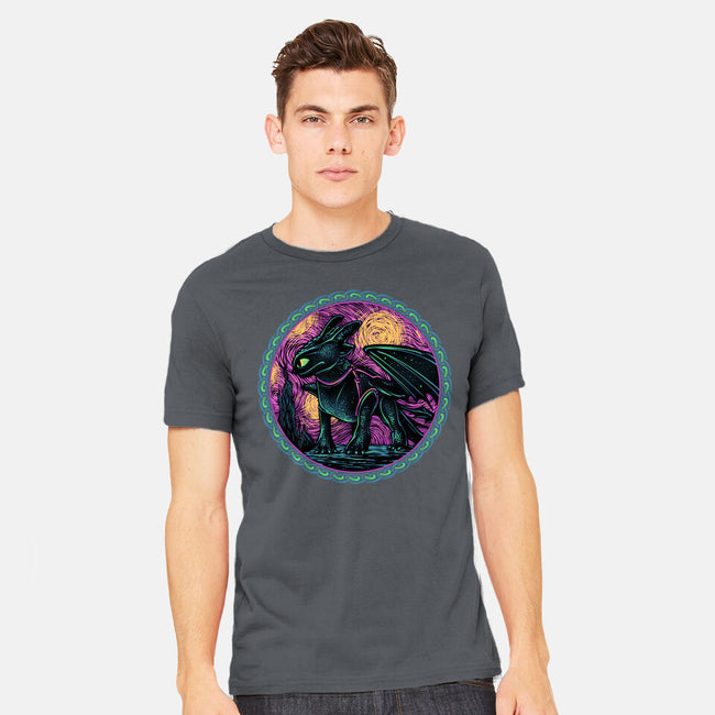 Fury Of The Night Sky-Mens-Heavyweight-Tee-glitchygorilla