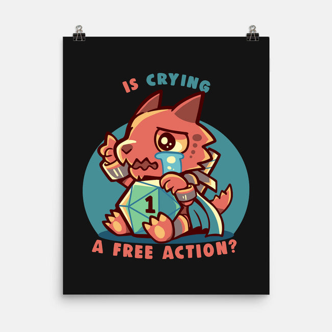 Crying Is A Free Action-None-Matte-Poster-TechraNova