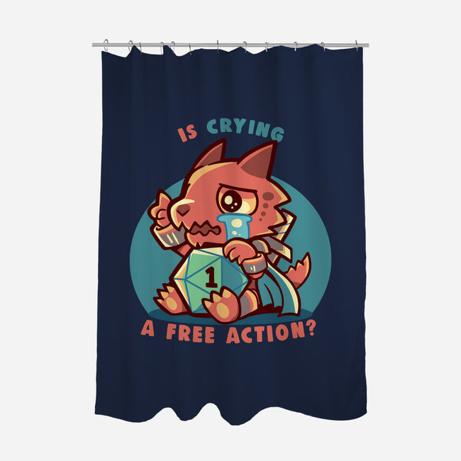 Crying Is A Free Action-None-Polyester-Shower Curtain-TechraNova