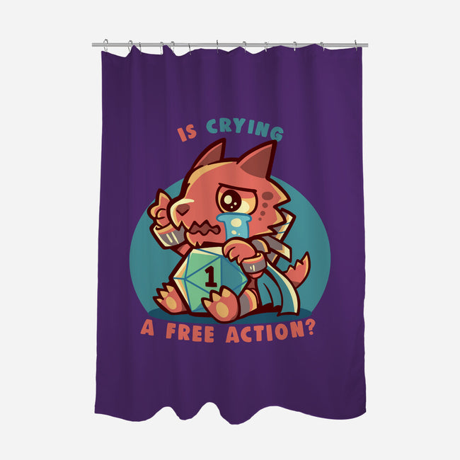 Crying Is A Free Action-None-Polyester-Shower Curtain-TechraNova