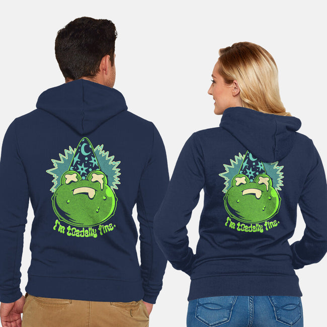 I'm Toadally Fine-Unisex-Zip-Up-Sweatshirt-ilustrata