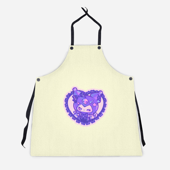 Love Kuromi-Unisex-Kitchen-Apron-Panchi Art