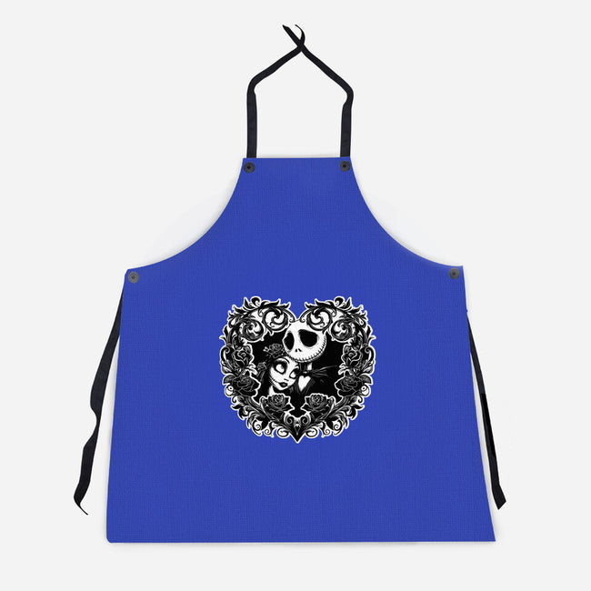 Jack And Sally Love Birds-Unisex-Kitchen-Apron-Superblitz