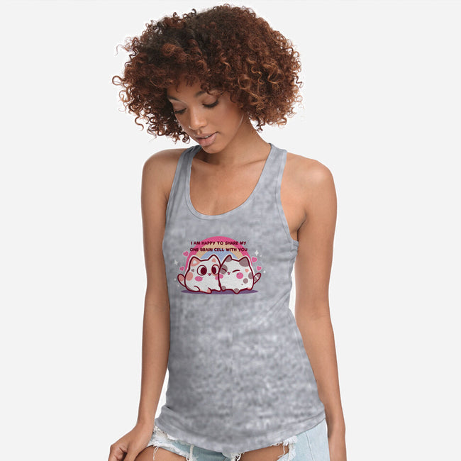 Happy To Share My Brain Cell-Womens-Racerback-Tank-TechraNova