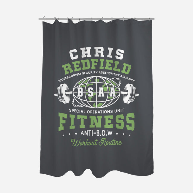 Bsaa Redfield Fitness Emblem-None-Polyester-Shower Curtain-LAGELANTEE