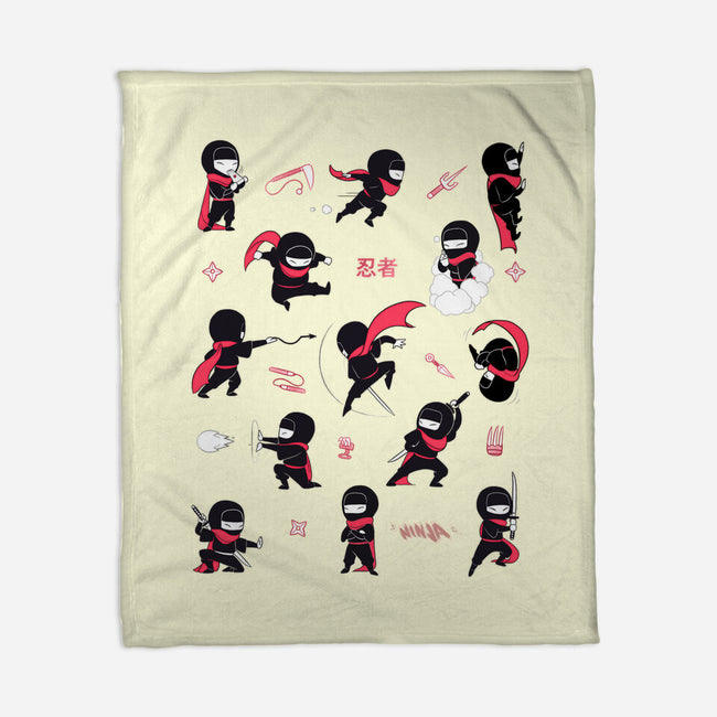 Little Ninjas-None-Fleece-Blanket-Bruno Mota