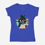 The Fairest In The Night Sky-Womens-V-Neck-Tee-glitchygorilla