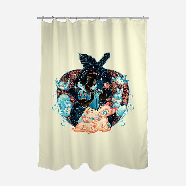 The Fairest In The Night Sky-None-Polyester-Shower Curtain-glitchygorilla