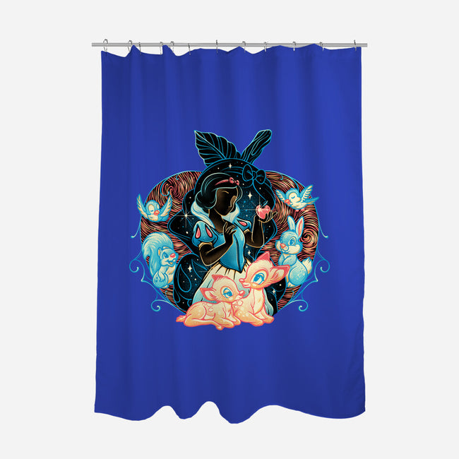 The Fairest In The Night Sky-None-Polyester-Shower Curtain-glitchygorilla