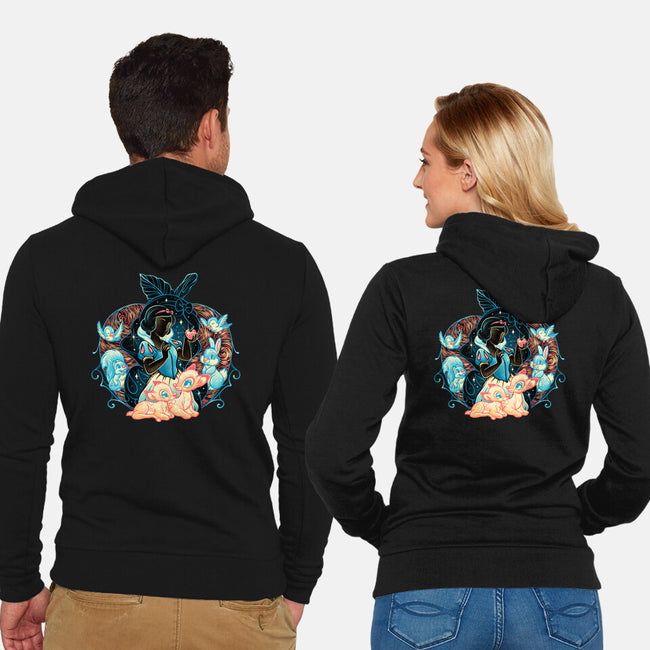 The Fairest In The Night Sky-Unisex-Zip-Up-Sweatshirt-glitchygorilla