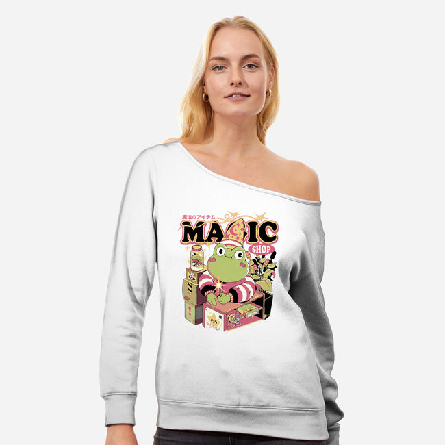 Magic Store-Womens-Off Shoulder-Sweatshirt-ilustrata