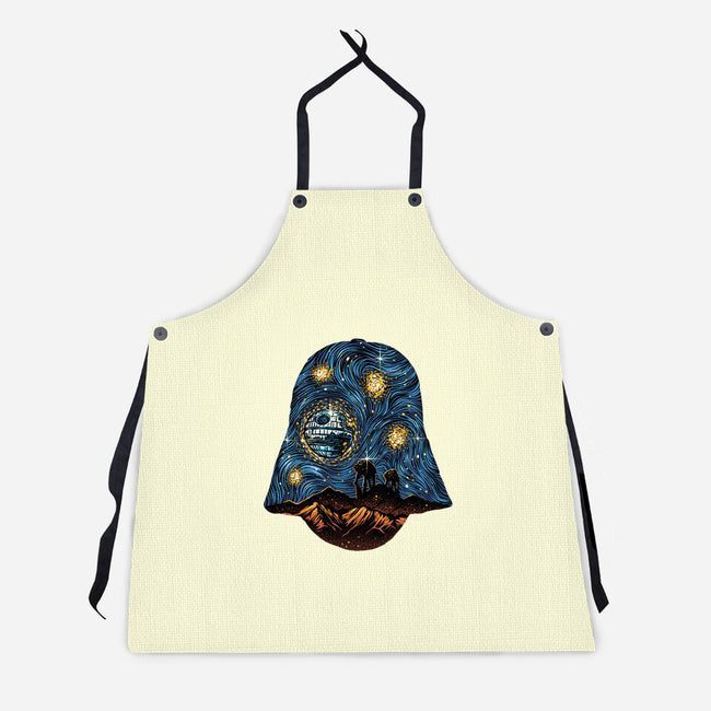 Starry Empire Night-Unisex-Kitchen-Apron-glitchygorilla