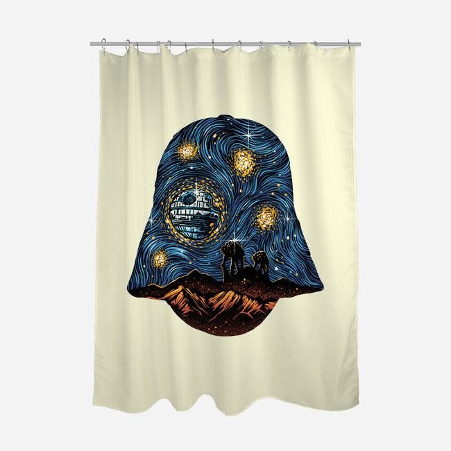 Starry Empire Night-None-Polyester-Shower Curtain-glitchygorilla