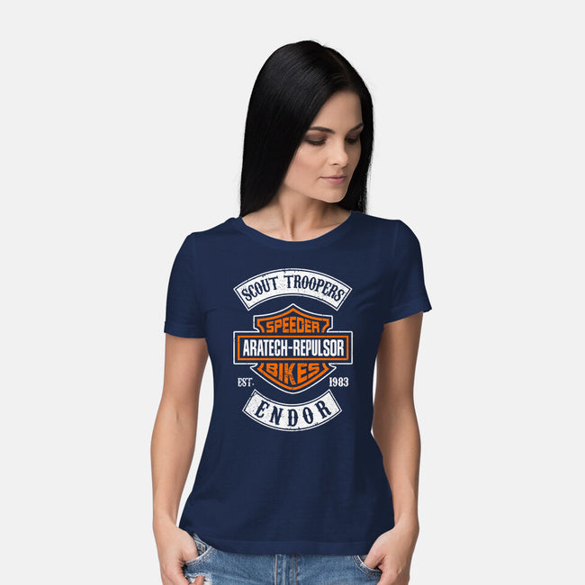 Speeder Bike Club-Womens-Basic-Tee-DrMonekers