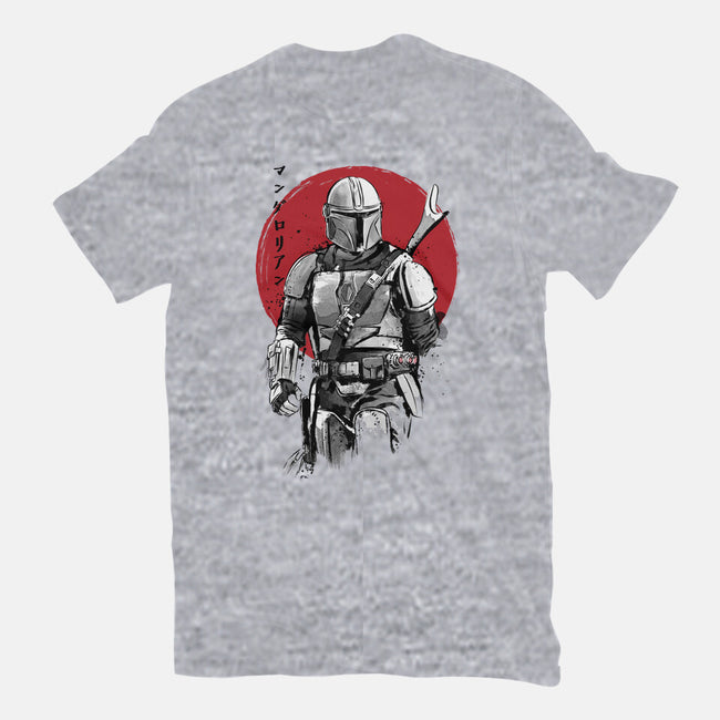 Mandalorian Bounty Hunter Sumi-e-Mens-Basic-Tee-DrMonekers