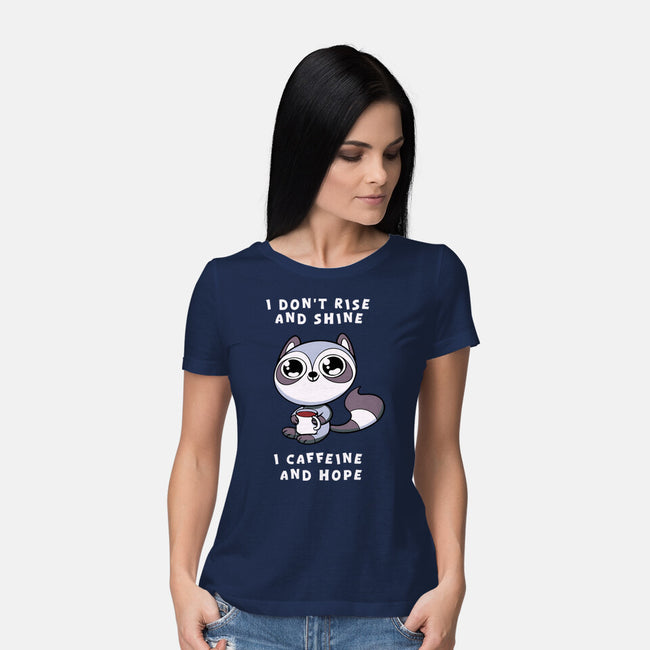 I Don't Rise And Shine-Womens-Basic-Tee-FunkVampire