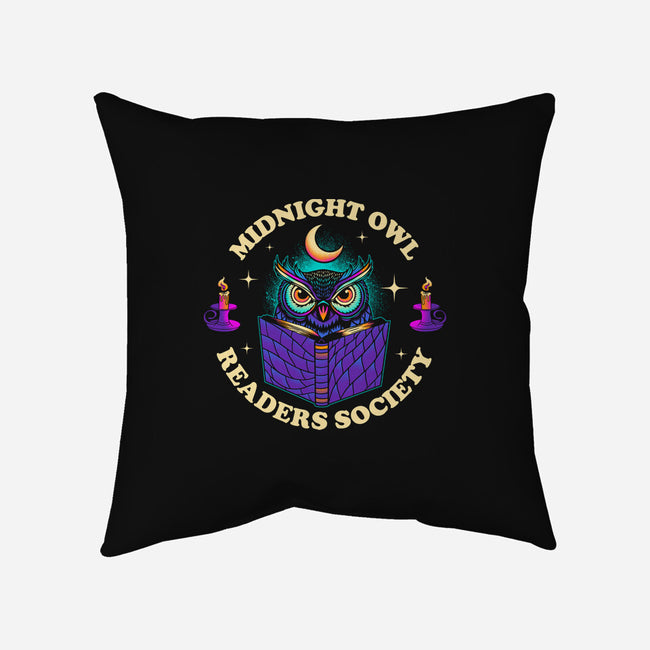 Midnight Owl Readers Society-None-Removable Cover w Insert-Throw Pillow-sachpica