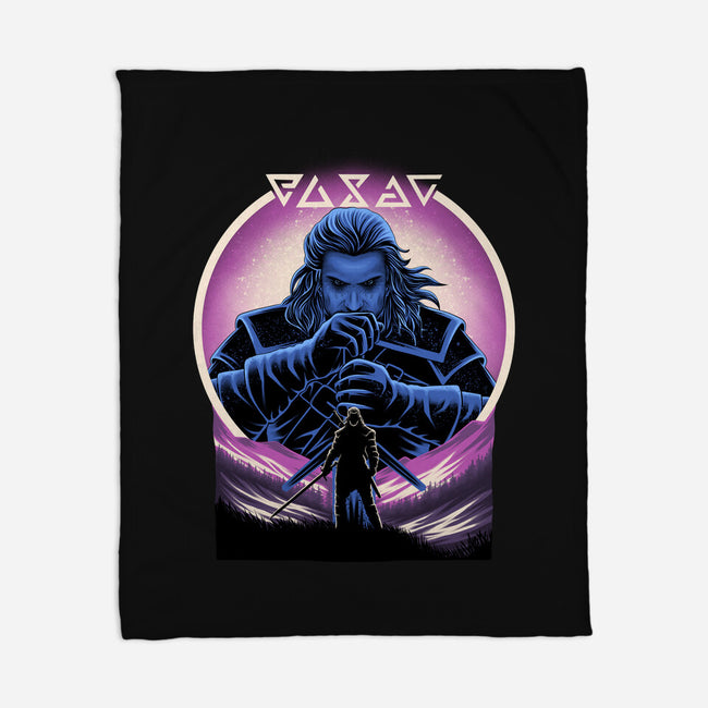 Hunter In The Valley-None-Fleece-Blanket-rmatix