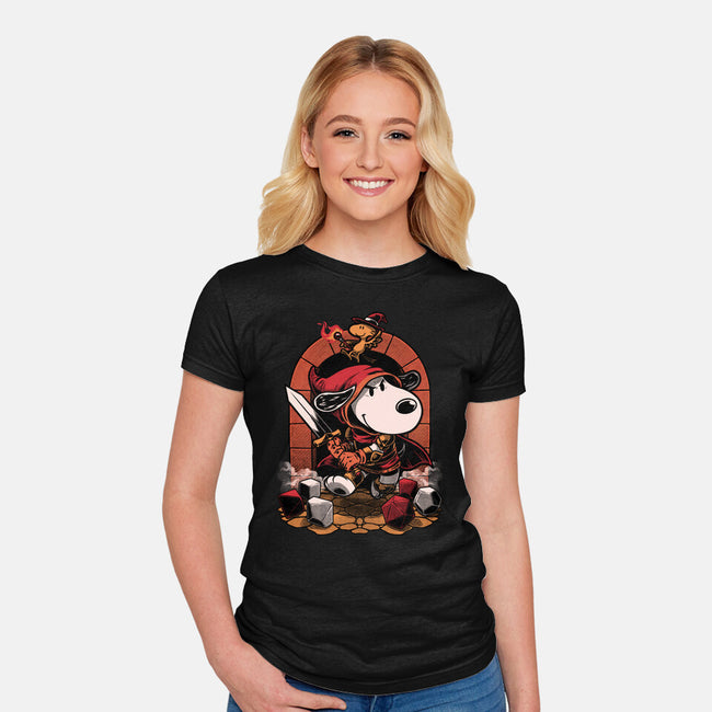 Beagle RPG Adventure-Womens-Fitted-Tee-Studio Mootant