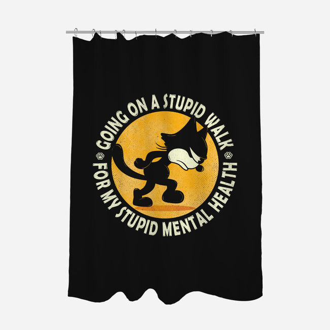 Cat Mental Health-None-Polyester-Shower Curtain-erion_designs