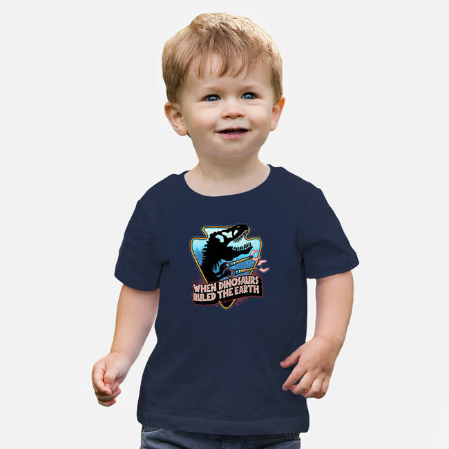 When Dinosaurs Ruled The Earth-Baby-Basic-Tee-glitchygorilla