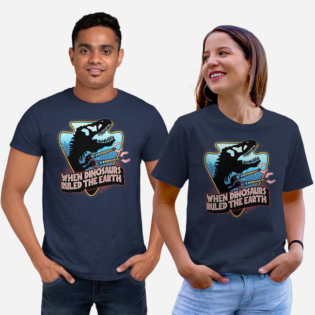 When Dinosaurs Ruled The Earth-Unisex-Basic-Tee-glitchygorilla