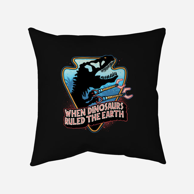 When Dinosaurs Ruled The Earth-None-Removable Cover w Insert-Throw Pillow-glitchygorilla