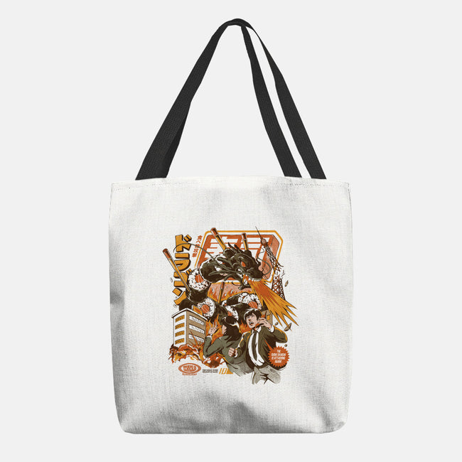 Sushi Dragon Attack-None-Basic Tote-Bag-ilustrata