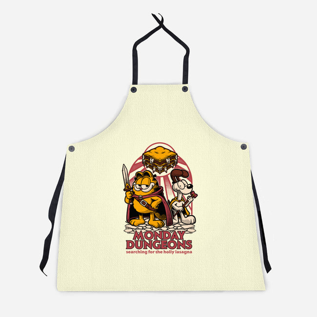 Monday Dungeons Lasagna-Unisex-Kitchen-Apron-Studio Mootant