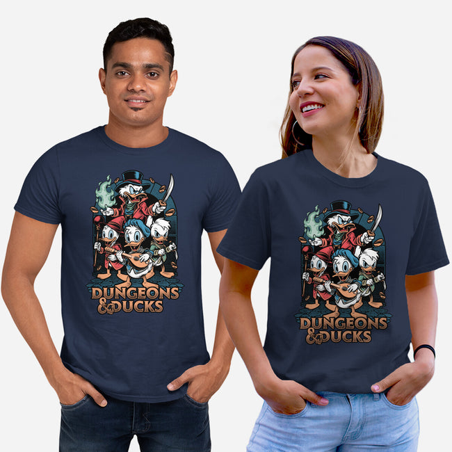 Dungeons And Ducks Cartoon-Unisex-Basic-Tee-Studio Mootant