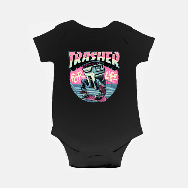 Trasher For Life-Baby-Basic-Onesie-momma_gorilla