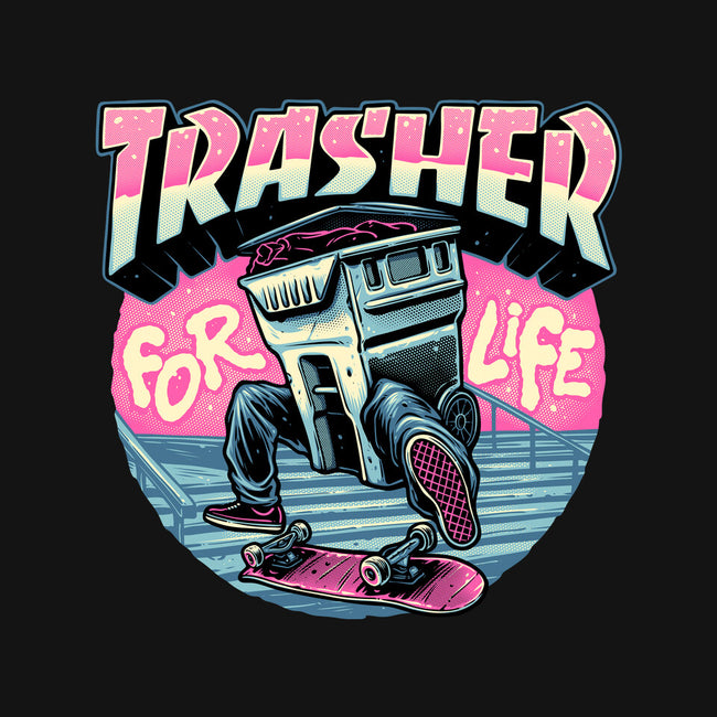 Trasher For Life-Unisex-Basic-Tee-momma_gorilla