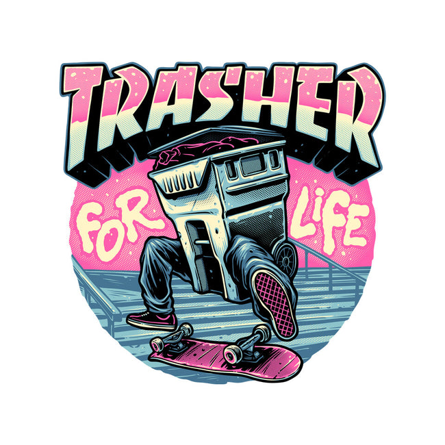 Trasher For Life-Unisex-Basic-Tee-momma_gorilla