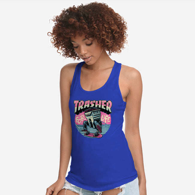 Trasher For Life-Womens-Racerback-Tank-momma_gorilla