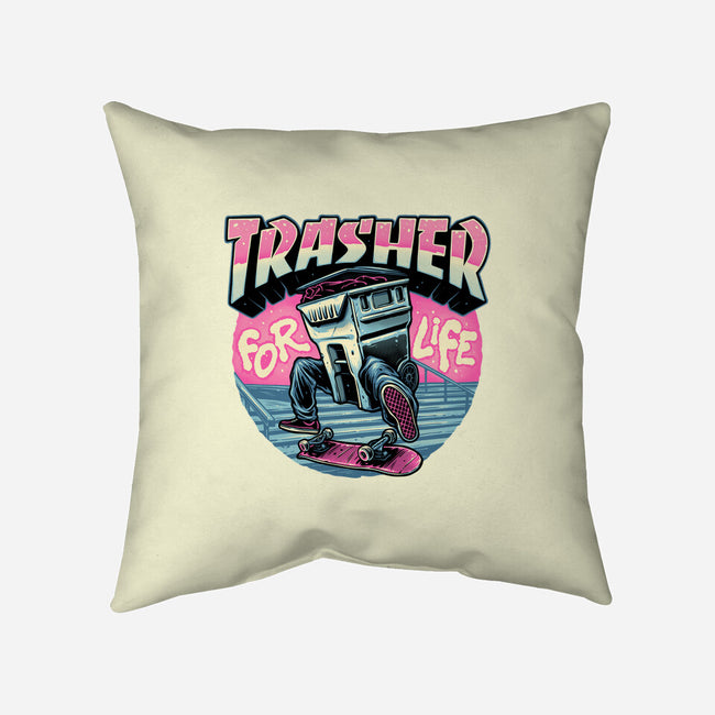 Trasher For Life-None-Removable Cover w Insert-Throw Pillow-momma_gorilla